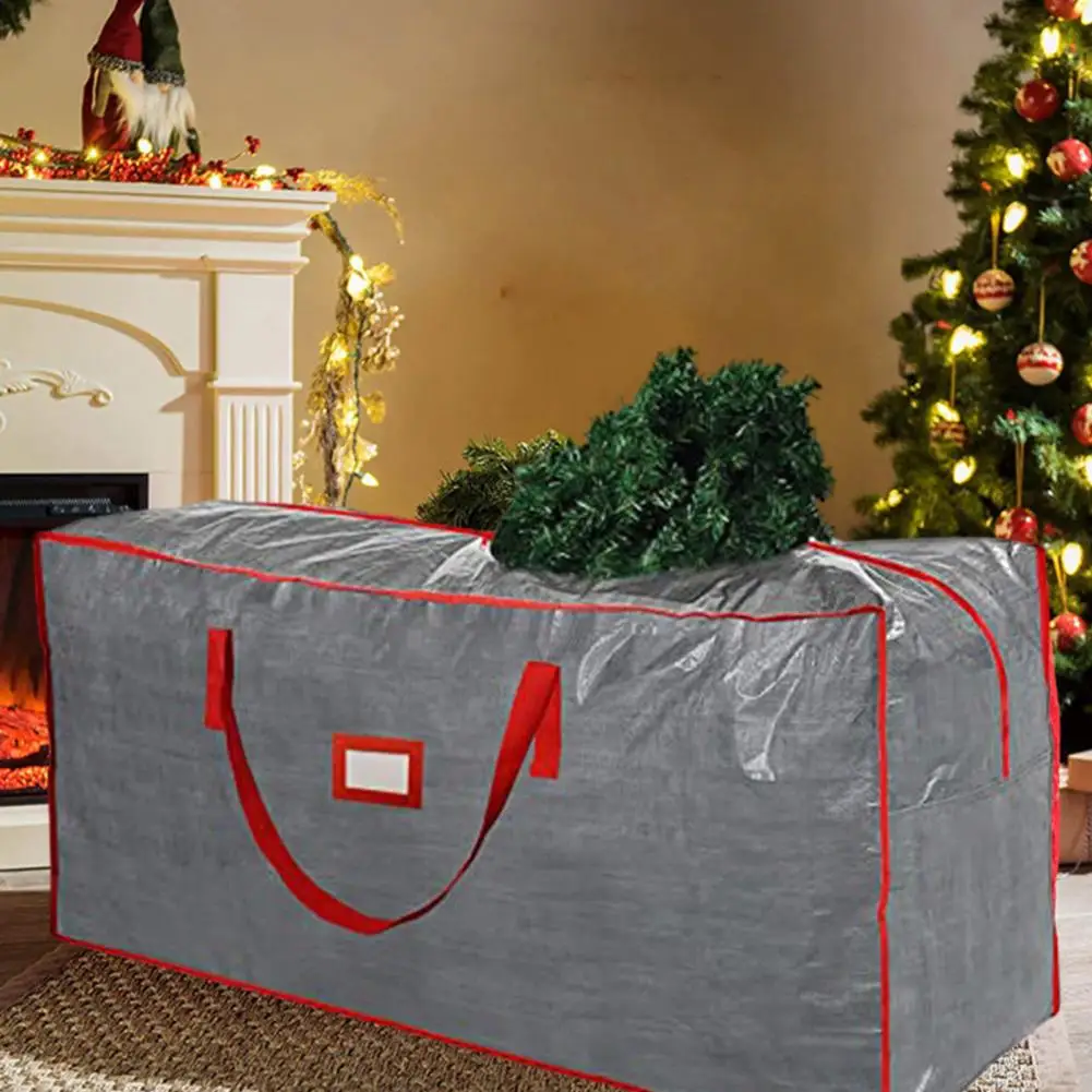 Christmas Tree Storage Bag Durable Breathable Xmas Tree Bag With Handles Wheels Large Capacity Zippers Christmas Tree Organizer