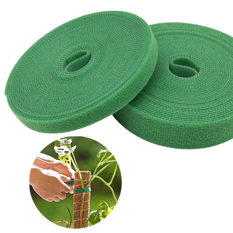 3 Rolls Green Garden Twine Plant Ties Nylon Garden Hook Loop Bamboo Cane Wrap Support Garden Accessories