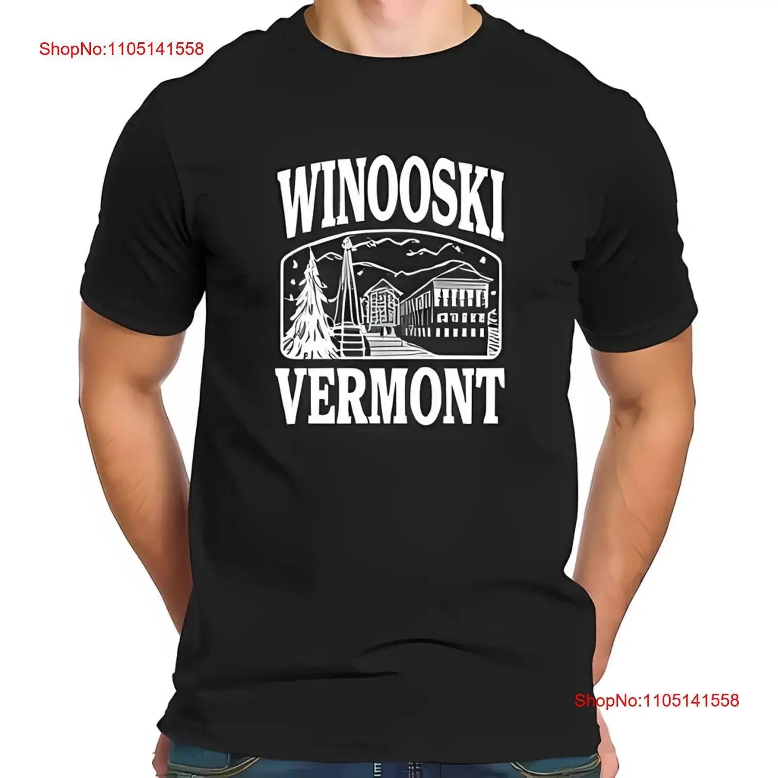 Winooski Vermont Cotton  T Shirt Iconic Tree All vintage Washed Casual Top For Everyday Wear Stretched Soft homme streetwear
