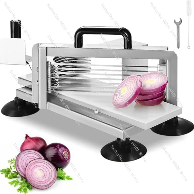 304 Stainless Steel Tomato Slicer Manual Fruit Vegetable Cutting Machine Kitchen Food Prep Tool Uniform Slice Cutter Durable