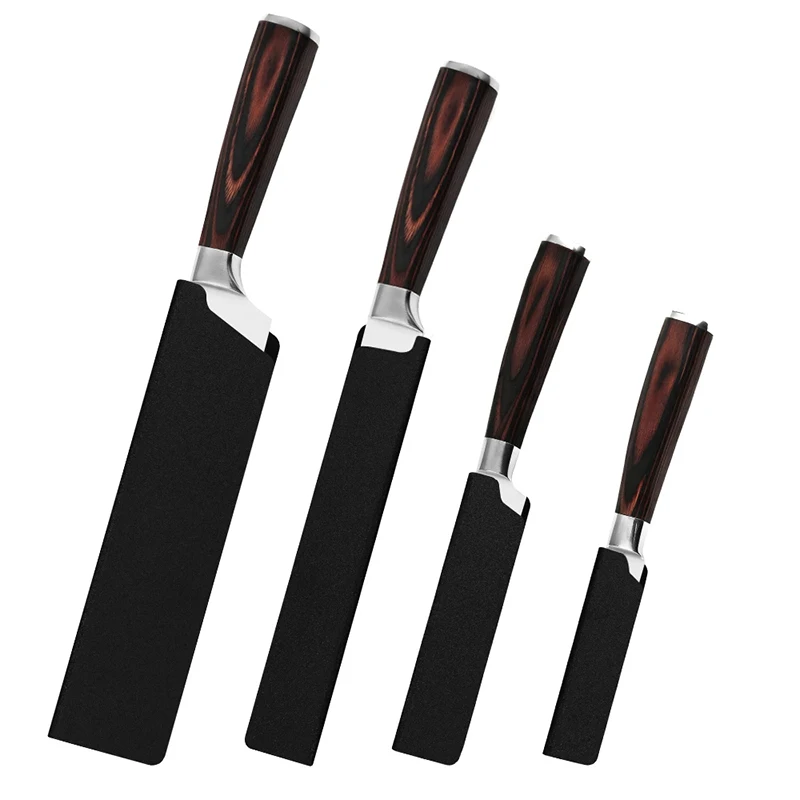 1PC Kitchen Knife Sheath Black Knives Edge Protector Universal Cover Fit For 3.5''/5''/8'' Slicing Chef Fruit Knives Guard