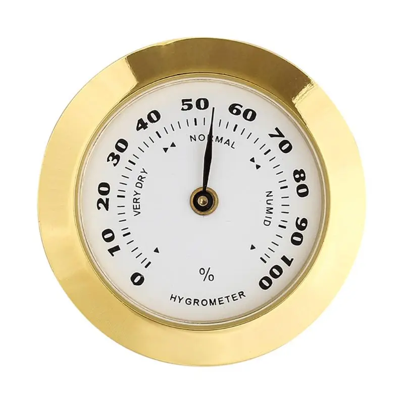 38mm Round Glass Analog Hygrometer For Humidors for Guitar Violin Cigar  Drop Shipping