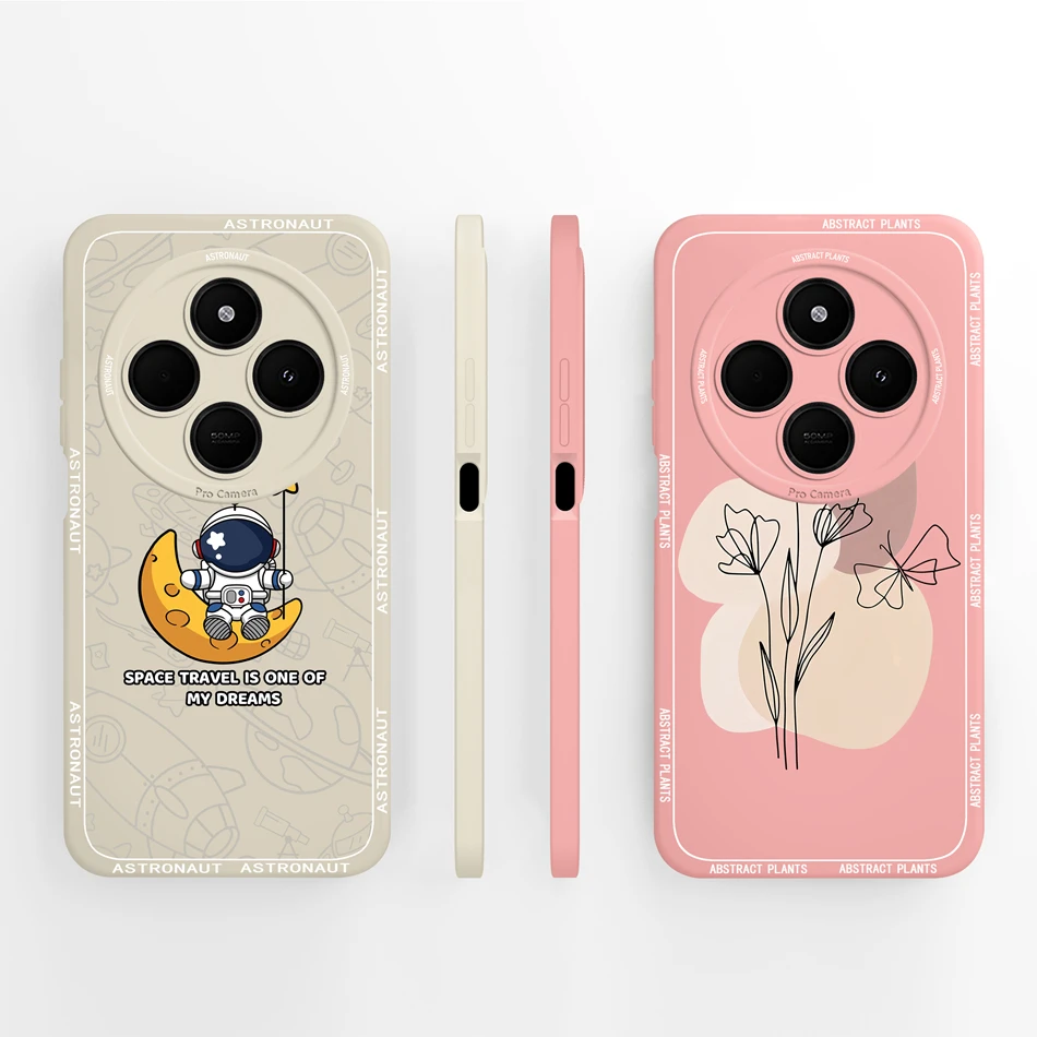 For Redmi 14C Case Cute Panda Soft Liquid Silicone Phone Houisng For Xiaomi Redmi 14 C High Quality Back Cover Couple Funda Gift