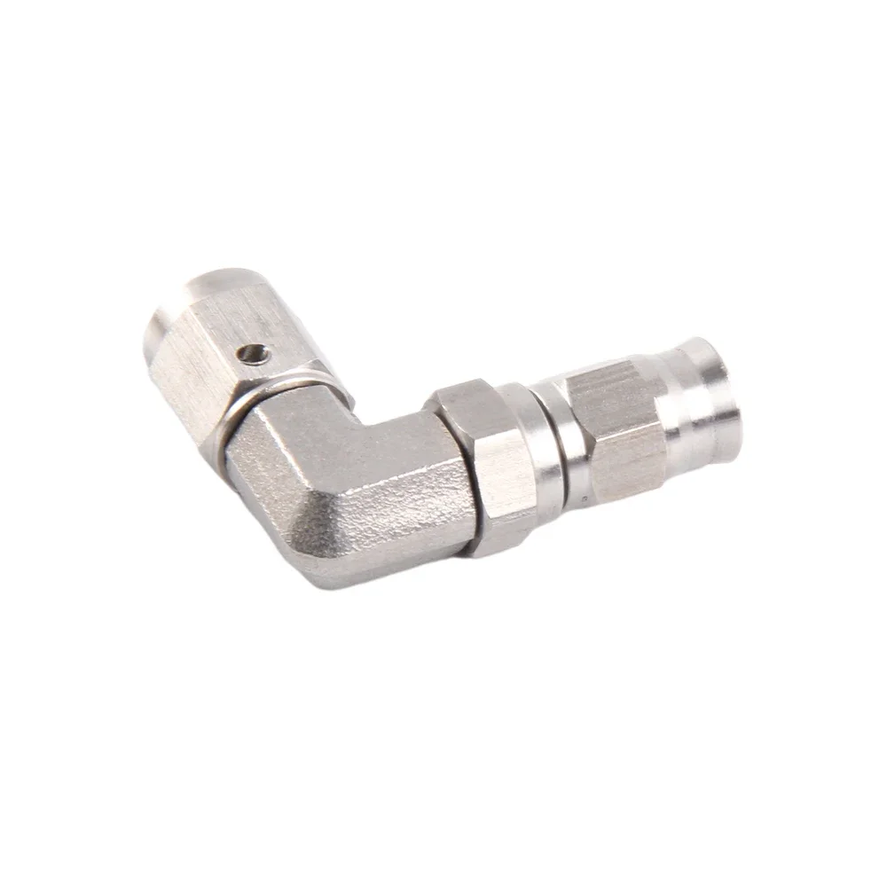 AN3 45 90 degree Hose Stainless Steel Straight Brake Swivel PTFE Hose Ends Female Fitting Adapter Car Engine Part