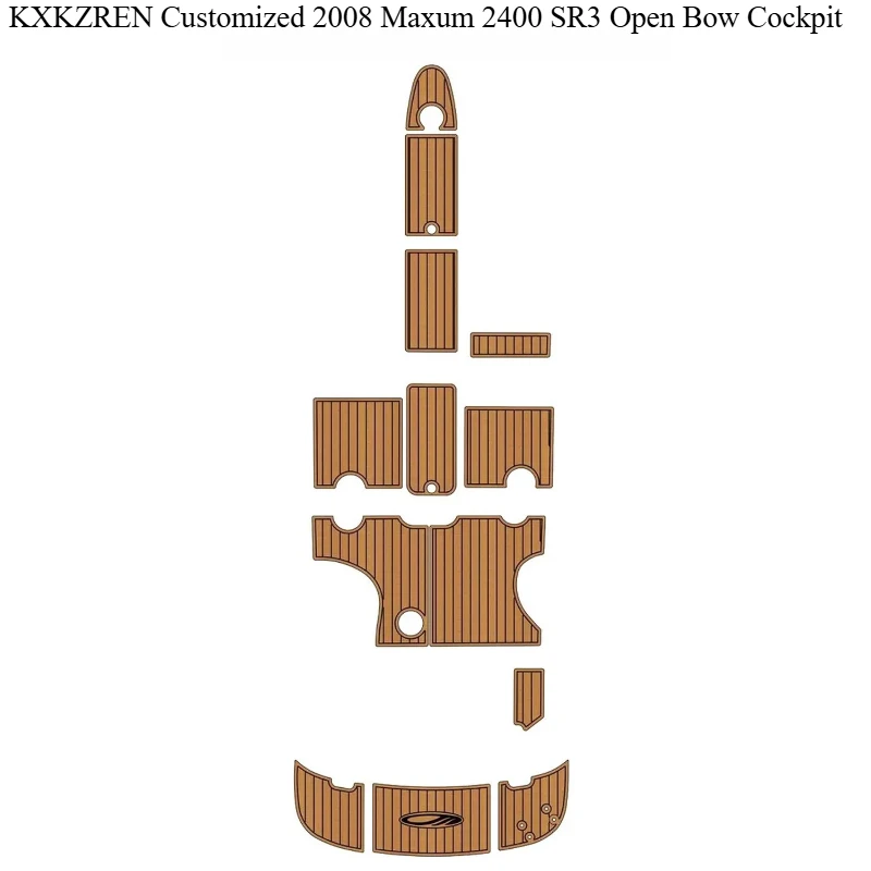 KXKZREN personalizado 2008 Maxum 2400 SR3 cabina de arco abierto almohadilla de espuma EVA para suelo de barco hoja de cubierta antideslizante almohadilla de vehículo de teca sintética para yate