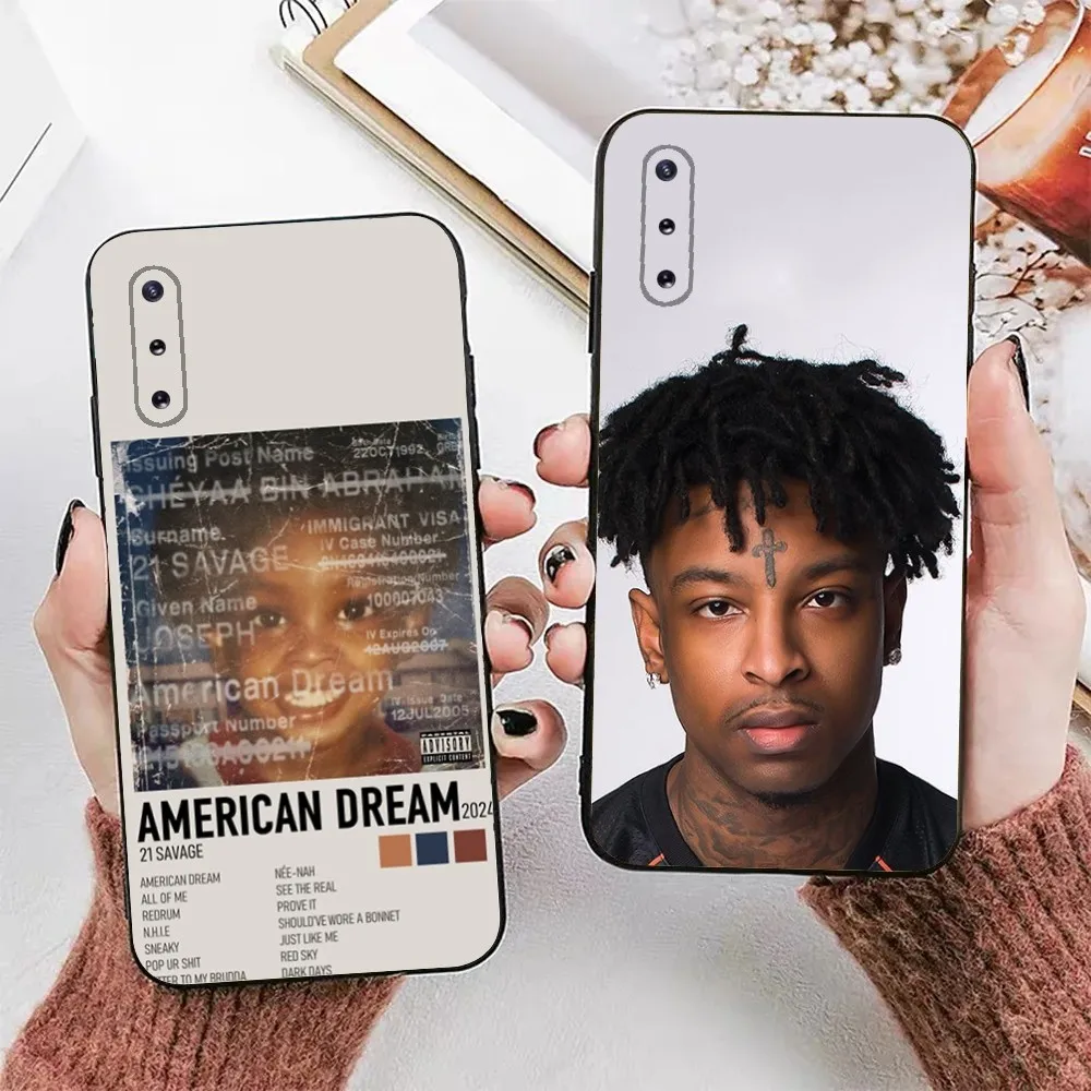 

21 S-Savage Rapper American Dream Phone Case For Samsung Galaxy A13,A21s,A22,A31,A32,A52,A53,A71,A80,A91 Soft Black Phone Cover