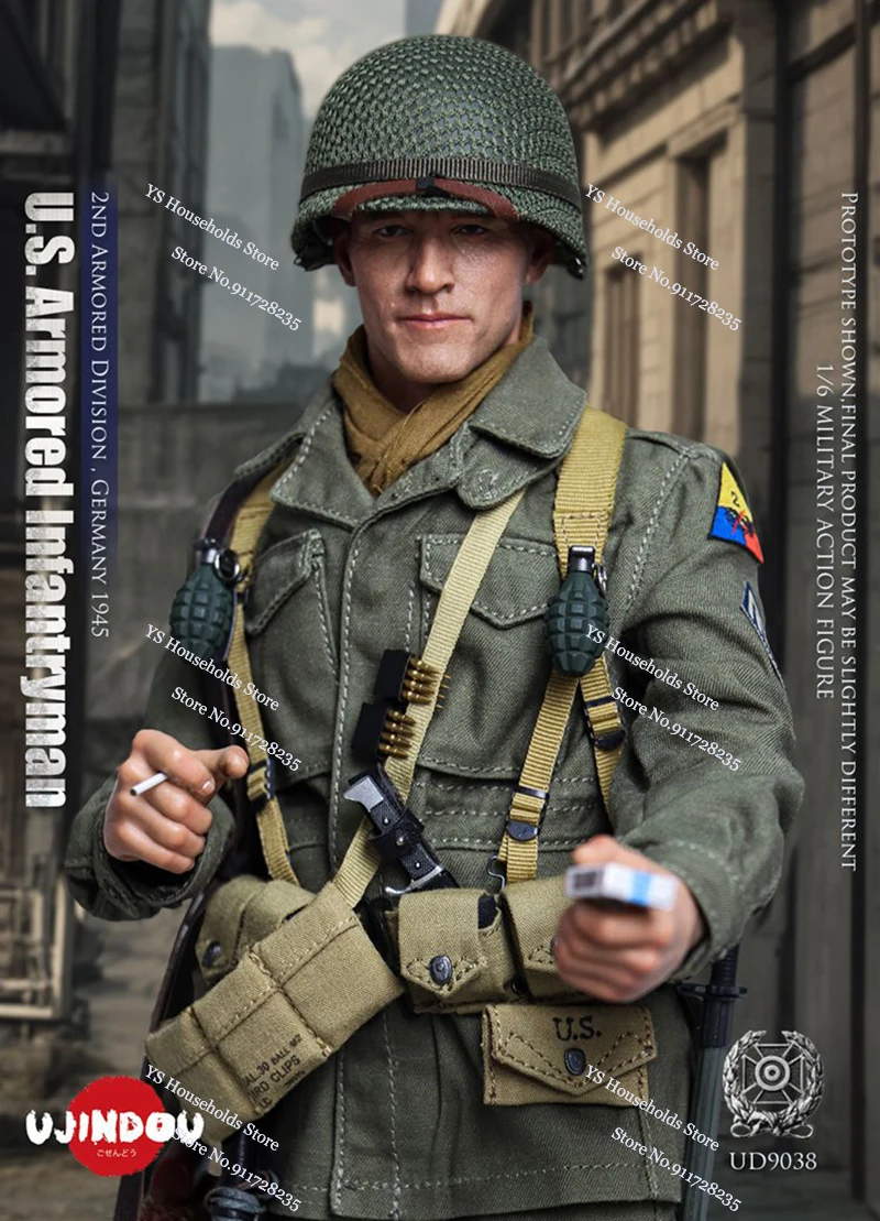 UJINDOU UD9038 1/6 US Armored Infantryman Actionfigurensammlung, statisches Militärgewehrmodell, Ornament, 30,5 cm, männliches Soldatenmodell