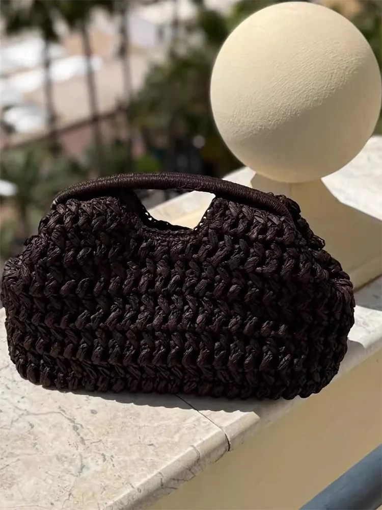Merk Dameshandtassen Modieuze Geavanceerde Cliptassen Lichte Luxe En Veelzijdige Banket Clutch Bags Zomer Geweven Messenger Bags - afbeelding 2