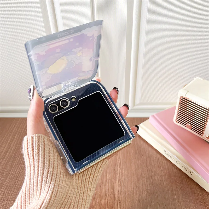 Funda de teléfono con personalidad para Samsung Galaxy Z Flip 6 5 4 3, carcasa trasera protectora para ZFlip4 ZFlip5 ZFlip6