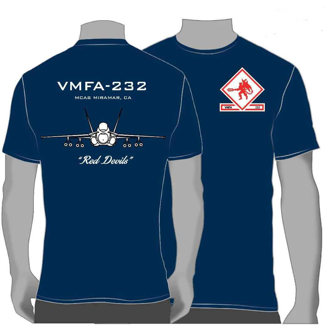 

USMC VMFA-232 Red Devils F/A-18 Hornet Squadron T-Shirt 100% Cotton O-Neck Short Sleeve Summer Casual Mens T-shirt Streetwear