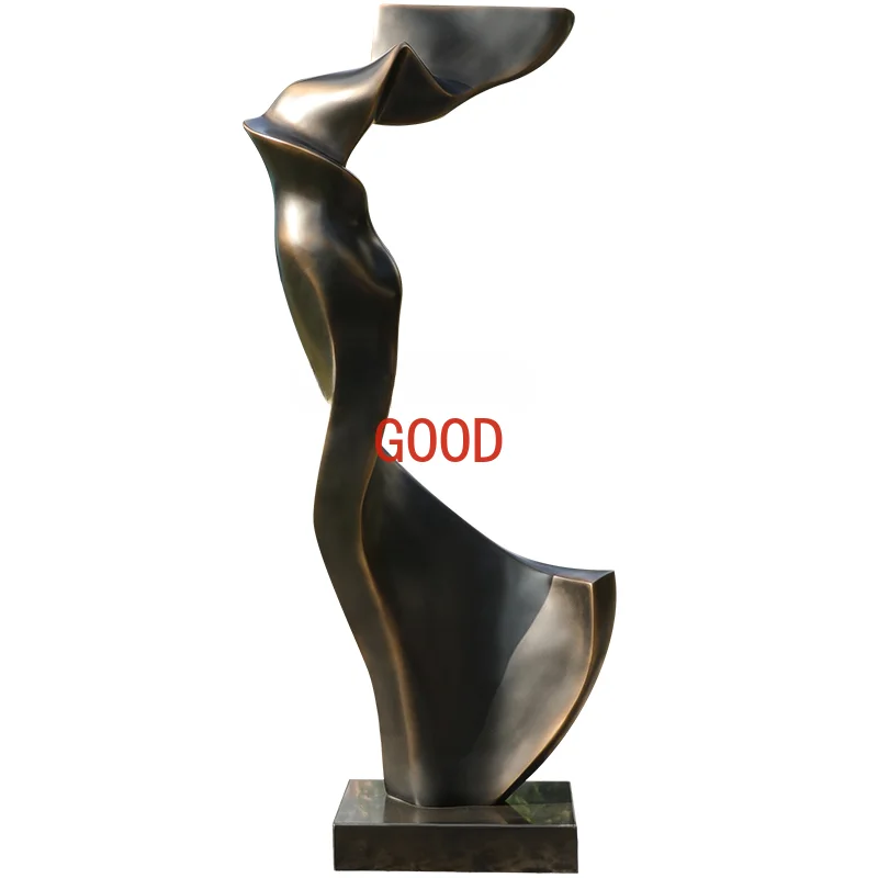 

Hotel Lobby Large Floor Glass Steel Decoration Sales Office Abstract Art Sculpture