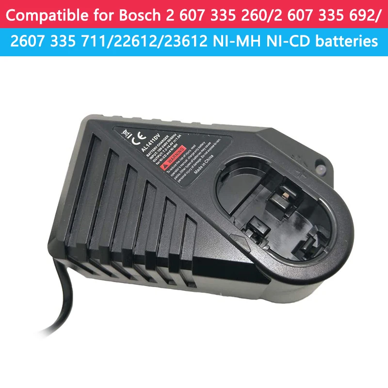 Carregador de Substituição Al1411dv para Bosch Furadeira Elétrica 7.2v 9.6v 12v 14.4v 18v Bateria Gsr7.2 Gsr9.6 Gsr12 Gsr14.4
