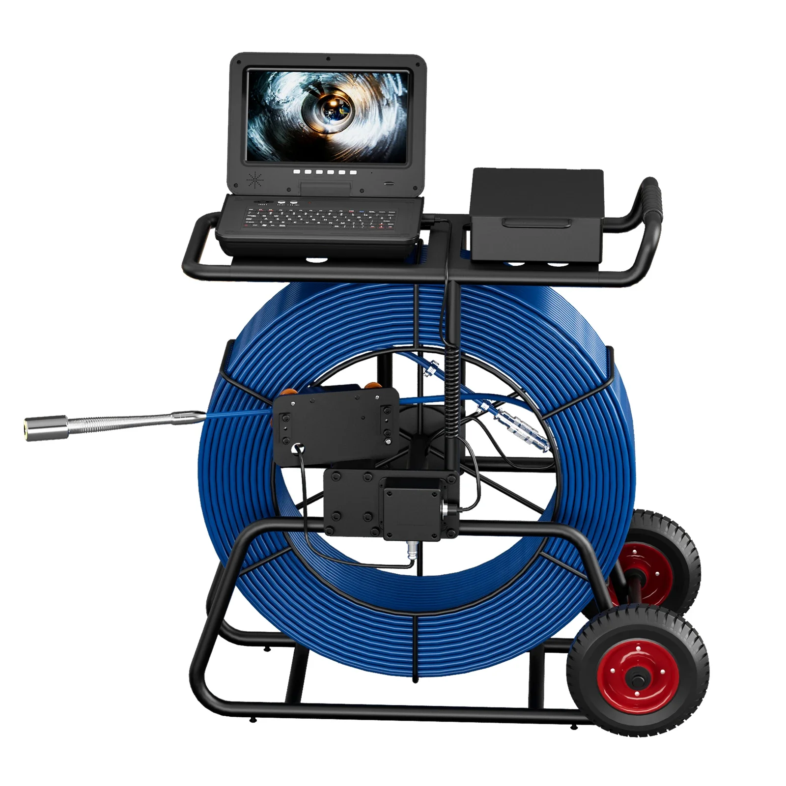 

10 Inch Ips 1080P Screen 9Mm Cable 160M Ip68 Self-Leveling Sewer Pipe Inspection Camera System With 512HZ Locator And Keypad