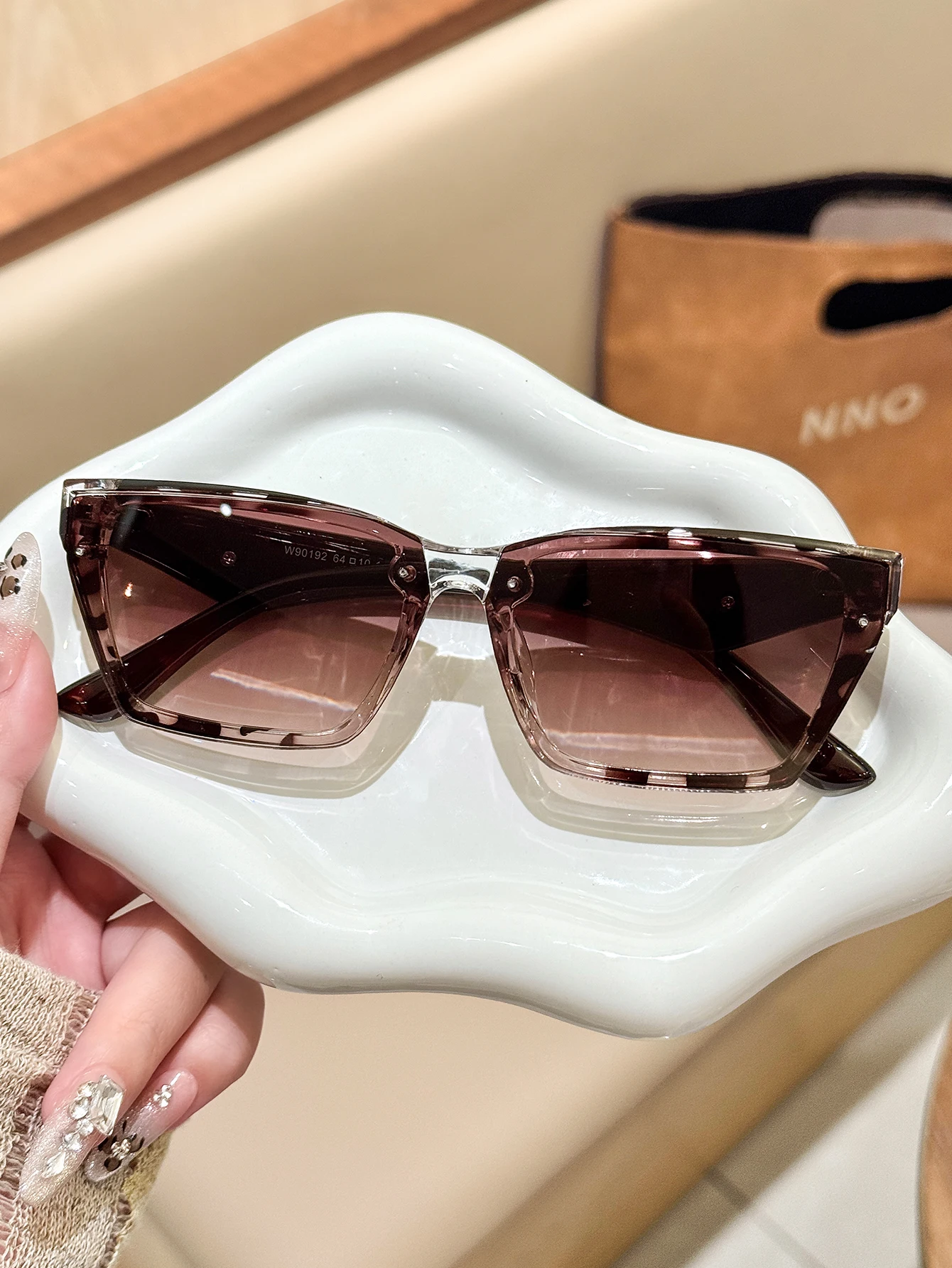 1Pc Street Style Gradient Brow - Women Fashion Glasses recension och pris