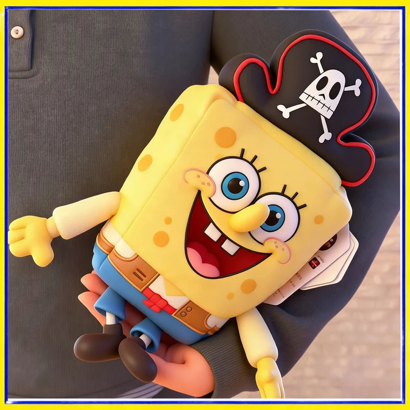 

Disney Authentic SpongeBob SquarePants Pirate Style Cute Cartoon Soft Plush Stuffed Doll Sleep Hugging Pillow Kids Birthday Gift