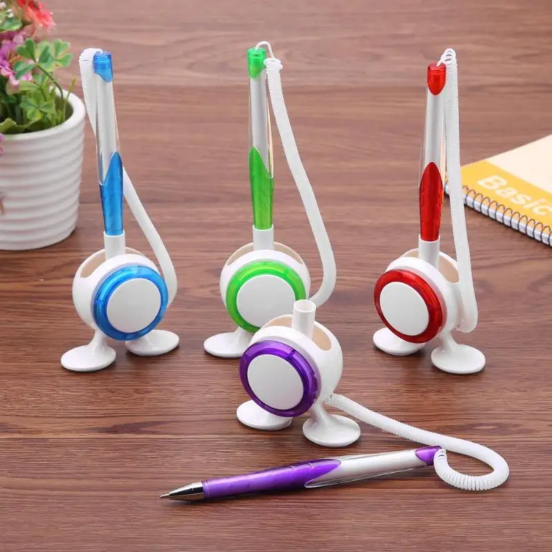 0.5mm Desk Pen Office for Office Work Office Ballpoint Pen Desktop Fixed with Rope Can Be Attached To The Table Pen Bank Counter