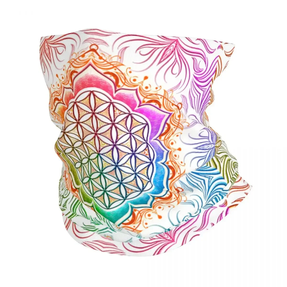 Custom Flower Of Life Bandana Neck Warmer Men Women Winter Ski Hiking Scarf Gaiter Sacred Geometry Mandala Face Cover