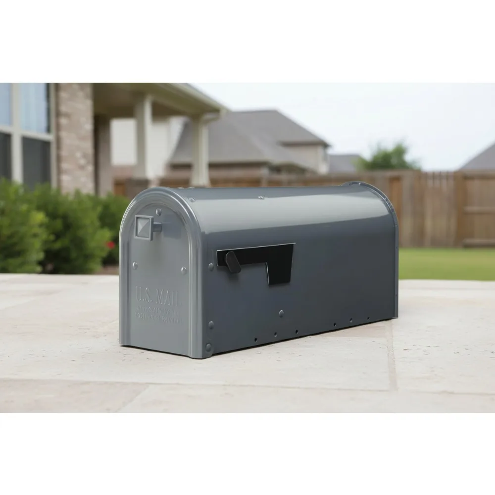 

Weather-Resistant Steel Mailbox, Magnetic Latch, USPS Approved for Home Delivery, Rust-Proof Outdoor Post Mount