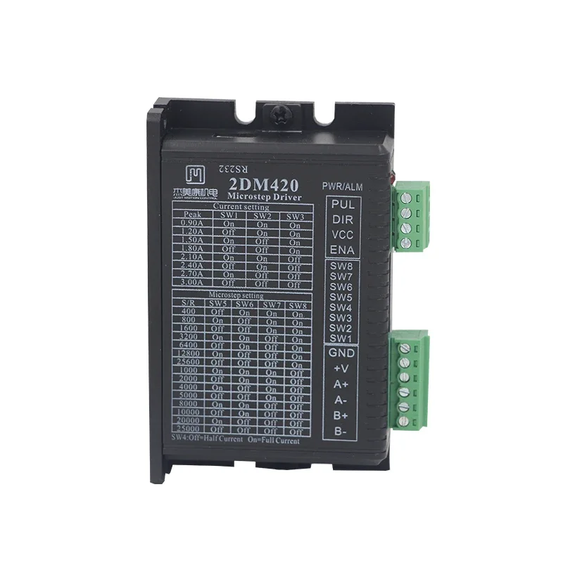 2DM420 Jie Meikang 35/42 Two -phase steps into the motor drive voltage 24V ～ 36V current 2A generation 2M420