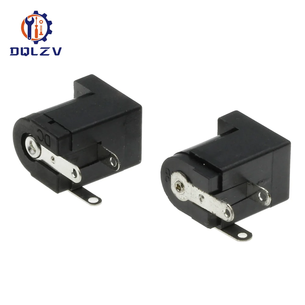 DC Power Socket 5.5X2.5MM Charging Hole Seat 3.5*1.3mm Power Socket Connector 5.5x2.1mm Black DC-005