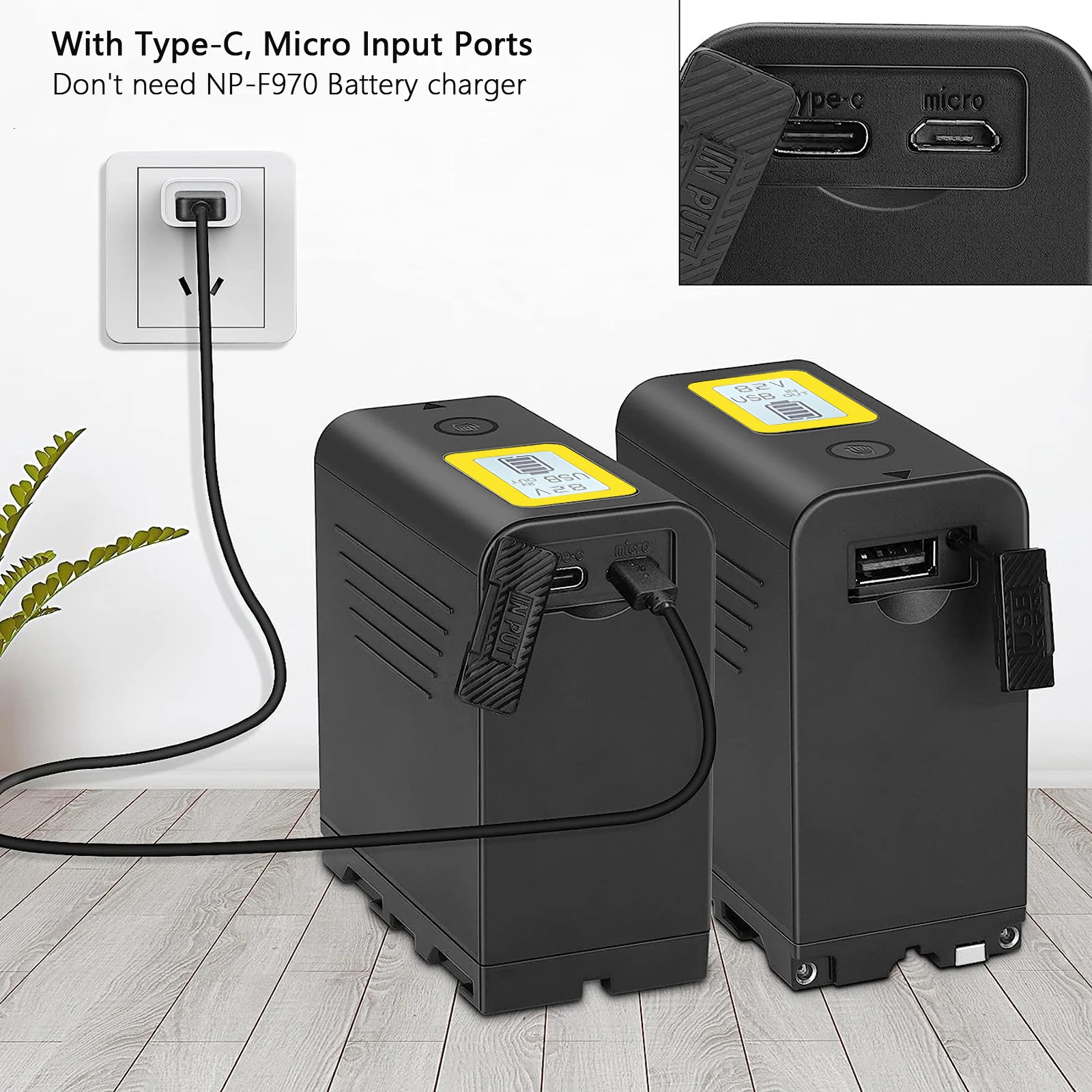 7800mAh USB الناتج NP-F970 NP-F960 F960 F970 البطارية مع LCD الذكية عرض مناسبة لسوني F960 F550 F570 F750 F750 F770