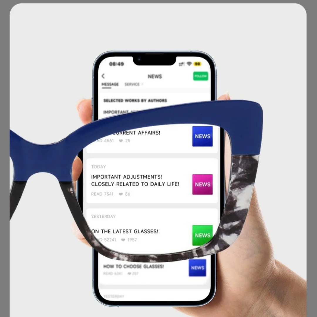 Anti-blue Light Reading Glasses For Women Square Frame Cat Eye Glasses Frame Reading Glasses For Female