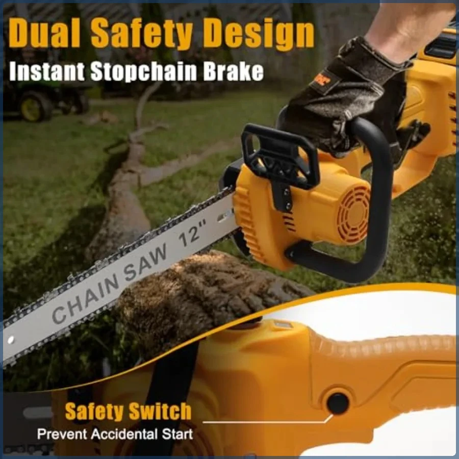 DEWALT 20V Brushless Cordless Chainsaw Automatic Oiler Portable Electric Saw for Tree Trimming Logging Cutting Garden Power Tool view 4