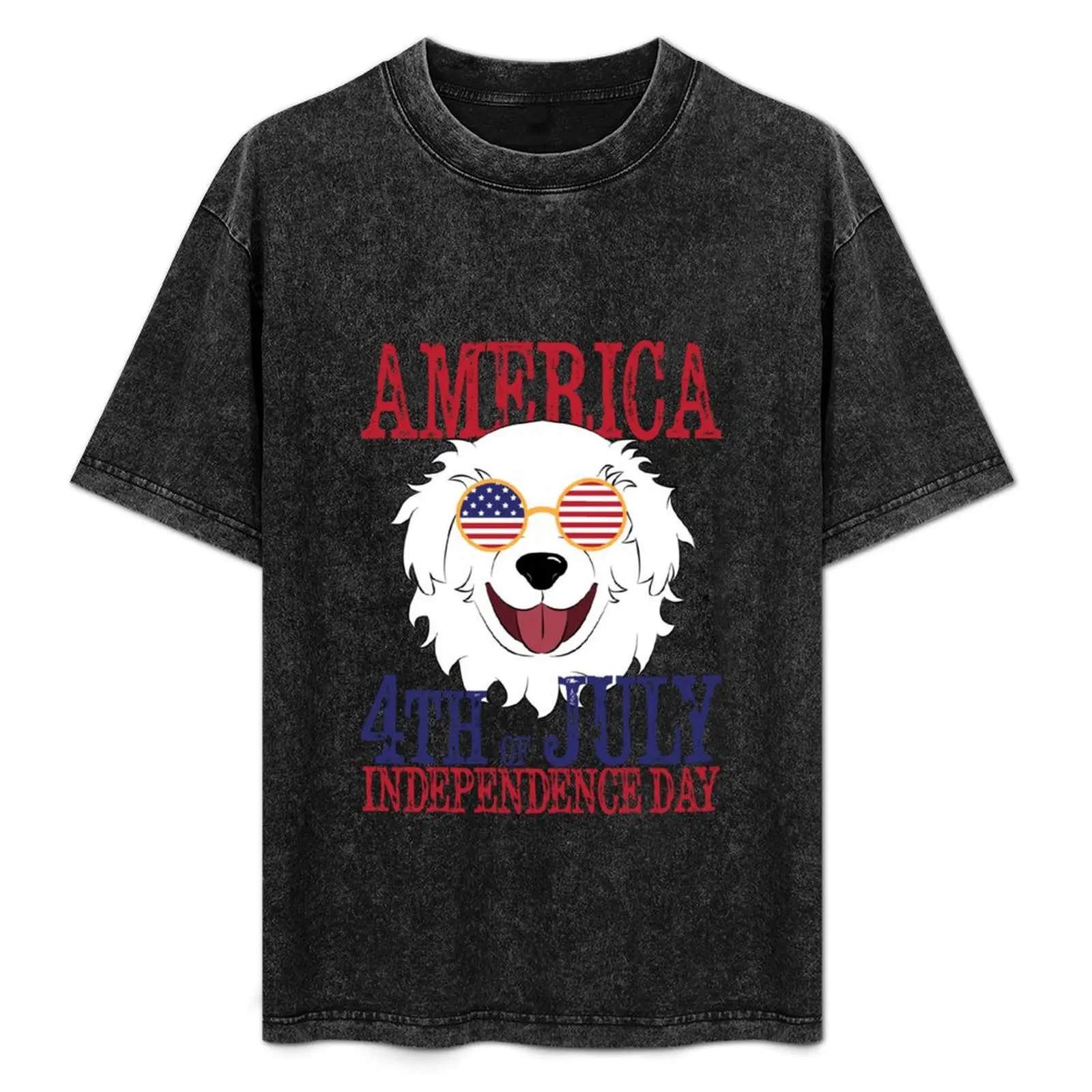 

Great Pyrenees 4th of July T-Shirt funny shirt cotton customs design your own t shirts for men