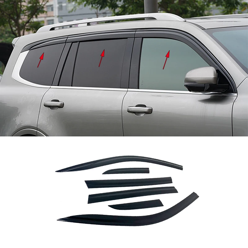 

Car accessories FIT FOR GWM Tank 500 2023-2026 ABS chrome waterproof Door Window Visor Vent Shades Sun Rain Guard
