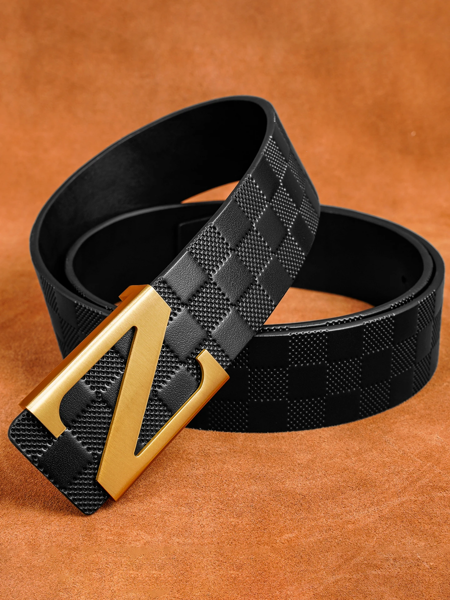 2025年新作-メンズベルト-本革-牛革一枚革-インナーウェアスタイル-パンチング加工-若者向け-おしゃれ-カジュアル＆フォーマル