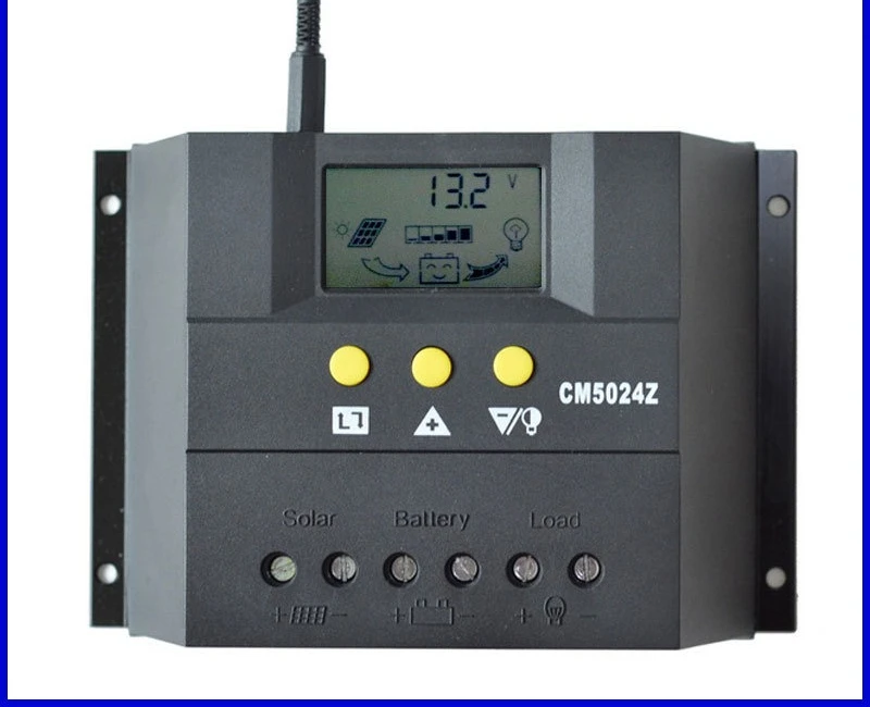 10-80a Lcd Display Solar Charge Controller 12v 24v System Charging and Discharging 50a with Light Control