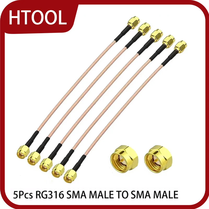 SMA Dual Public RF Connection Jumper SMA-JJ SMA Revolving SMA Revolving Wire RG316 Silver Plated Cable Connection Wire