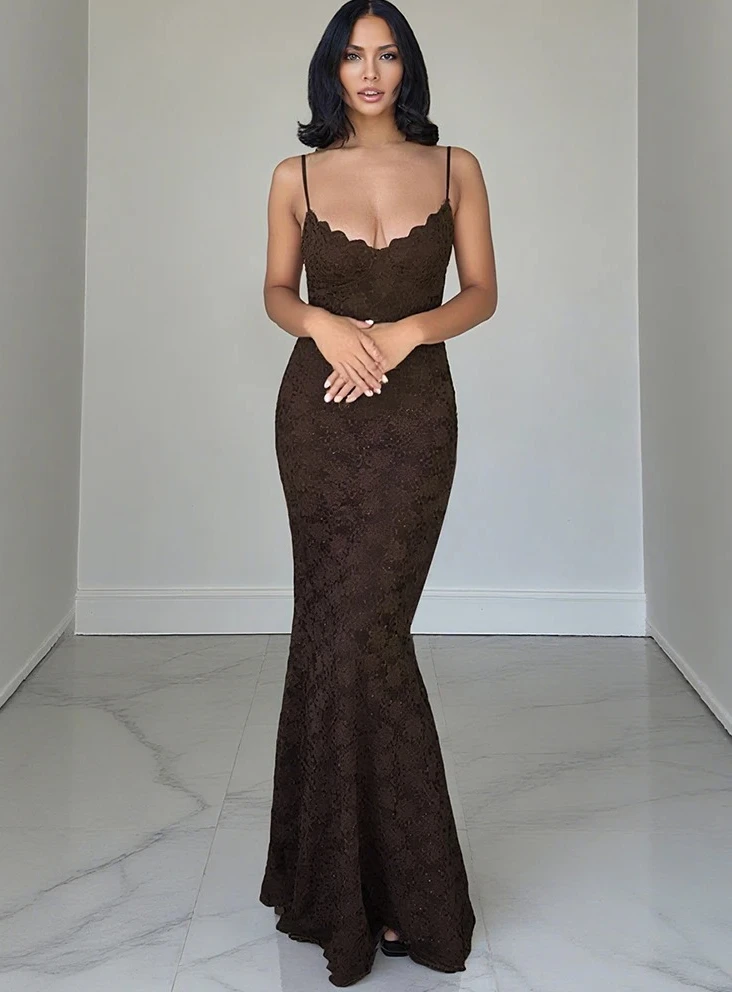 

Jacquard Elegant Dress Women Low-Neck Sexy Cleavage Backless Sleeveless Nightout Club Party Classic Chic Long Bodycon