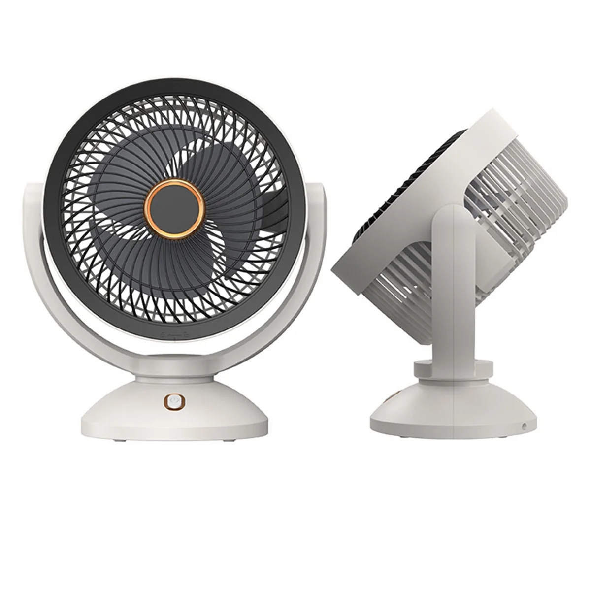 

USB Air Circulation Electric Fan Non Rechargeable Table Desktop Portable Wall Mounted 360 Degree Rotation with Light