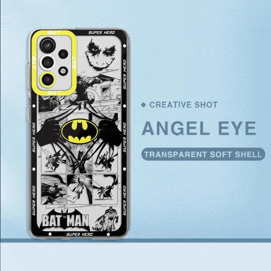 B-Batman Spider phone Case for Galaxy A12 A13 A14 A15 A22 A23 A32 A52 4G 5G A24 4G A33 A34 A25 A35 A52s A53 A54 A55 5G