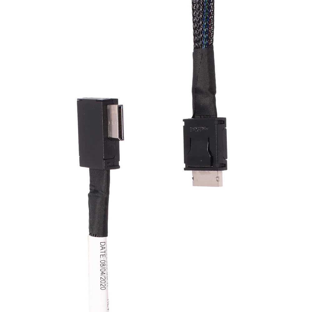 OCuLink SFF‑8611 4I Cable Straight/Left/Right Angle PCIe 4.0 Extension Cable for EGPU Server RAID Card Motherboard Backplane
