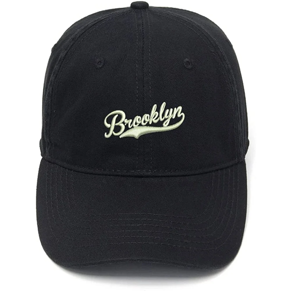 

Lyprerazy Men's Embroidery Baseball Cap Brooklyn Hat Cotton Embroidered Casual Baseball Caps