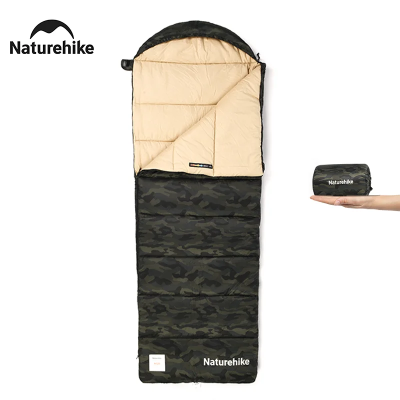 

Спальный мешок Naturehike M320, сверхлегкий сращиваемый двойной зимний спальный мешок, 3-сезонный, машинная стирка, походный конверт, спальный мешок