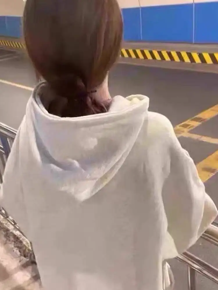 レトロアメリカンフィット パーカー レディース ルーズ ラジースタイル オーバーサイズ フェイスラインド シエンデッド アウターウェア 秋冬