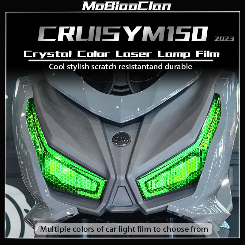 

For SYM Cruisym 150 2023 motorcycle colored headlights and taillights film honeycomb laser protective film