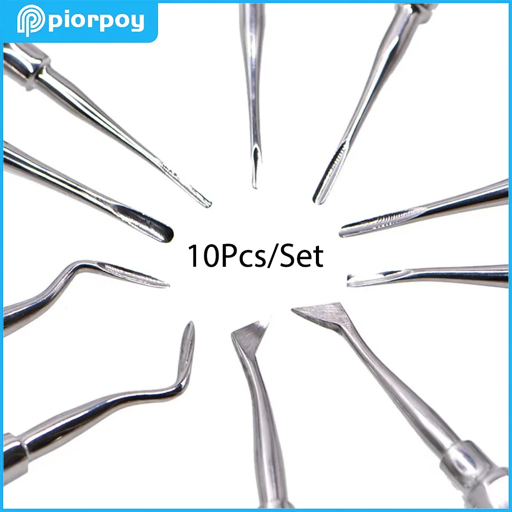 

PIORPOY 1 комплект, стоматологический лифт из нержавеющей стали, щипцы для удаления зубов, набор стоматологических инструментов, лабораторные инструменты