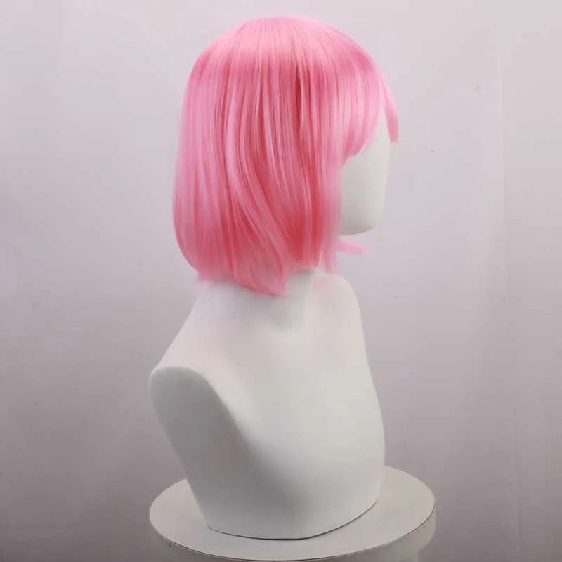 Parrucca Bob rosa stile universale Parrucca anime Parrucca cosplay in rete interna rosa di seta ad alta temperatura