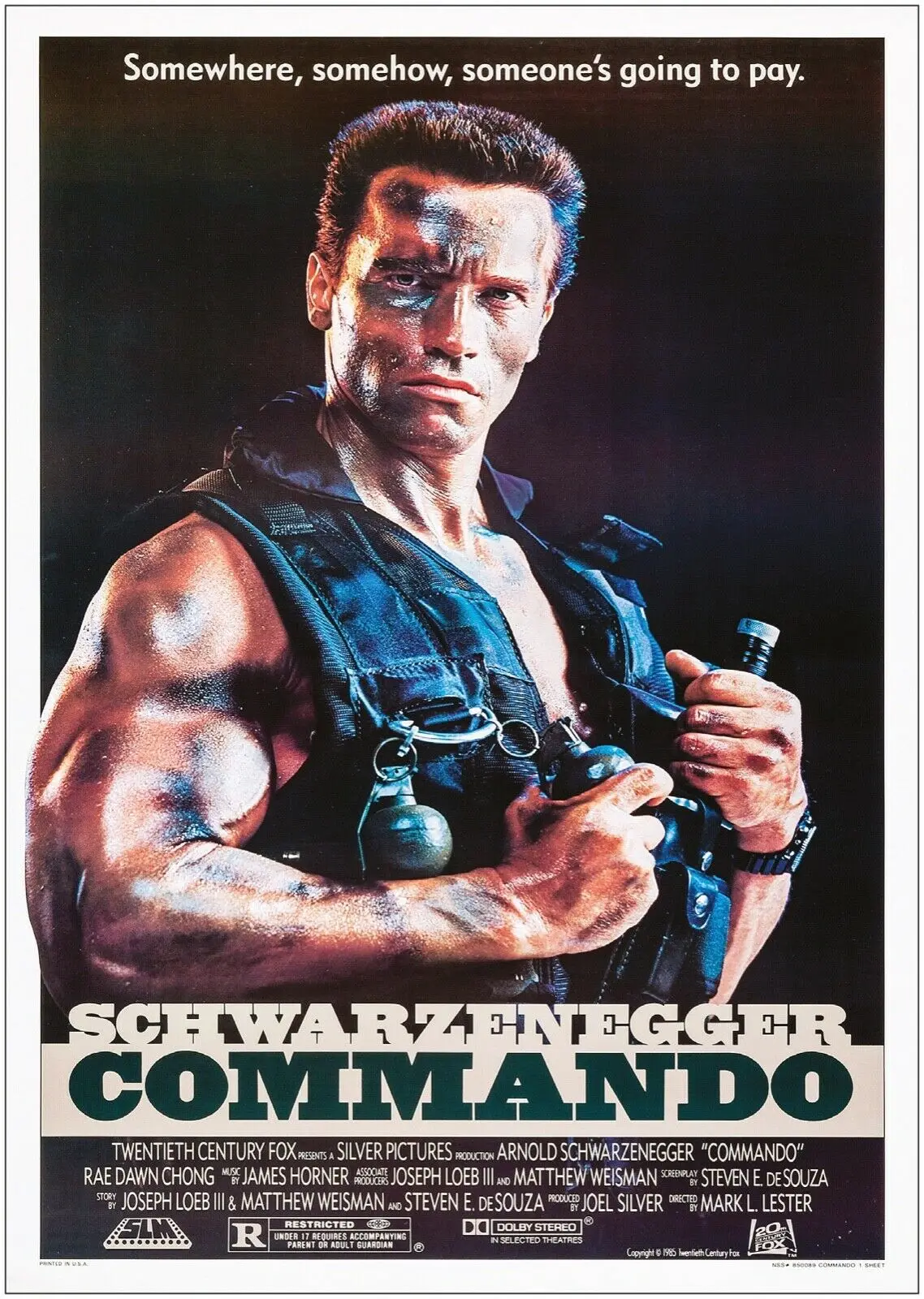 Commando Arnold Classic Movie Print ,Art Canvas Poster For Living Room Decoration ,Home Wall Picture