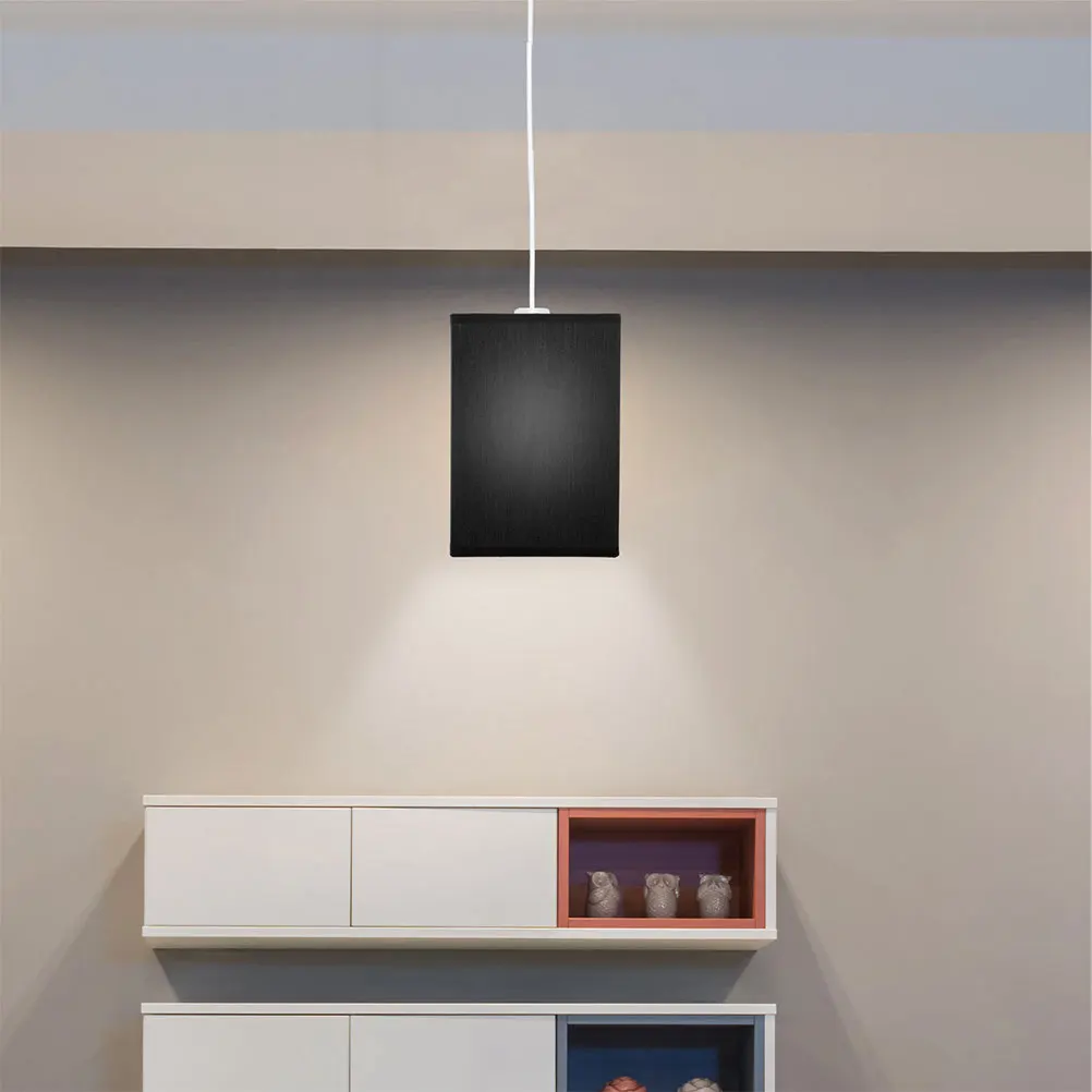 

2Pcs Fabric Lamp Shade Decorative Square Replacement Cover for E27 Table Lamp Universal Fit Soft Light Home Living Room