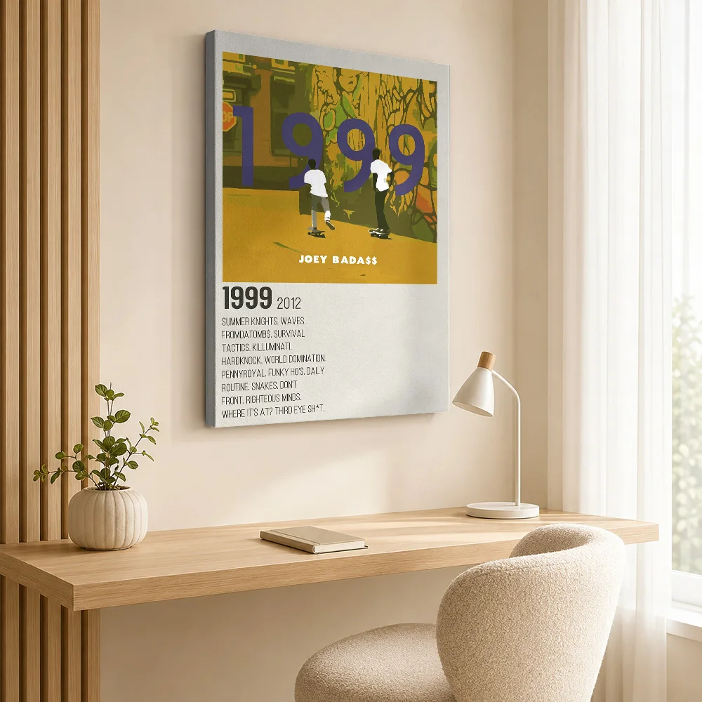 Joey Badass 1999 Album Canvas Painting Poster Grunge Style Canvas Wall Art With Personalized Photo For Bedroom Ideal Fan Gift