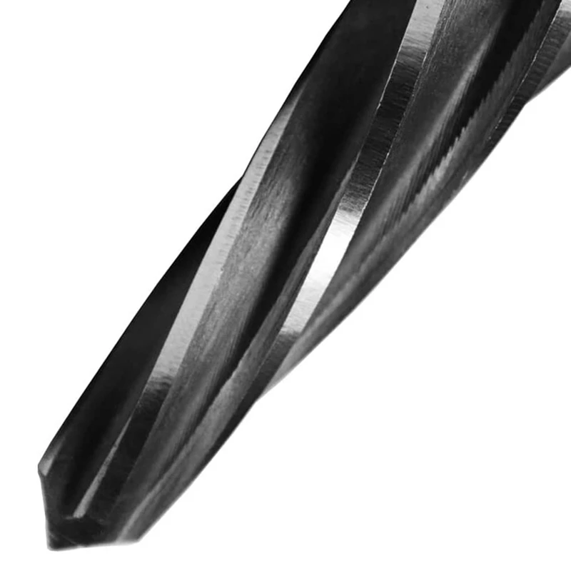 SEWS-5/8Inch Spiral Flute Reamer With 1/2 Inch Shank, M2 HSS Bridge/Construction Reamer Taper Chucking Reamer Drill Bit