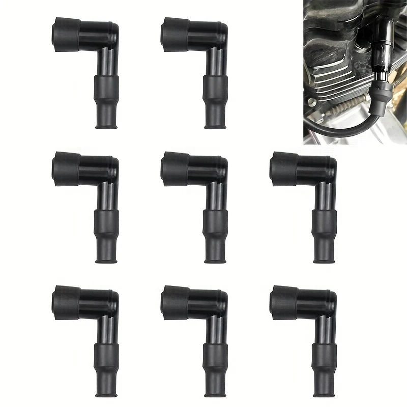 

8pcs Motorcycle Accessories Scooter High Pressure Cap Spark Plug Cap Spark Nozzle Cap Scooter High Pressure Cap Motorcycle Parts