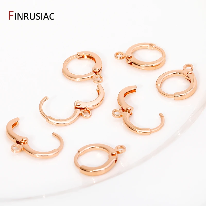 Trendy 14/18K Gold Plated Brass French Lever Back Earring Round Hook Ear Wire For DIY Earring Making Findings Accessories image 4