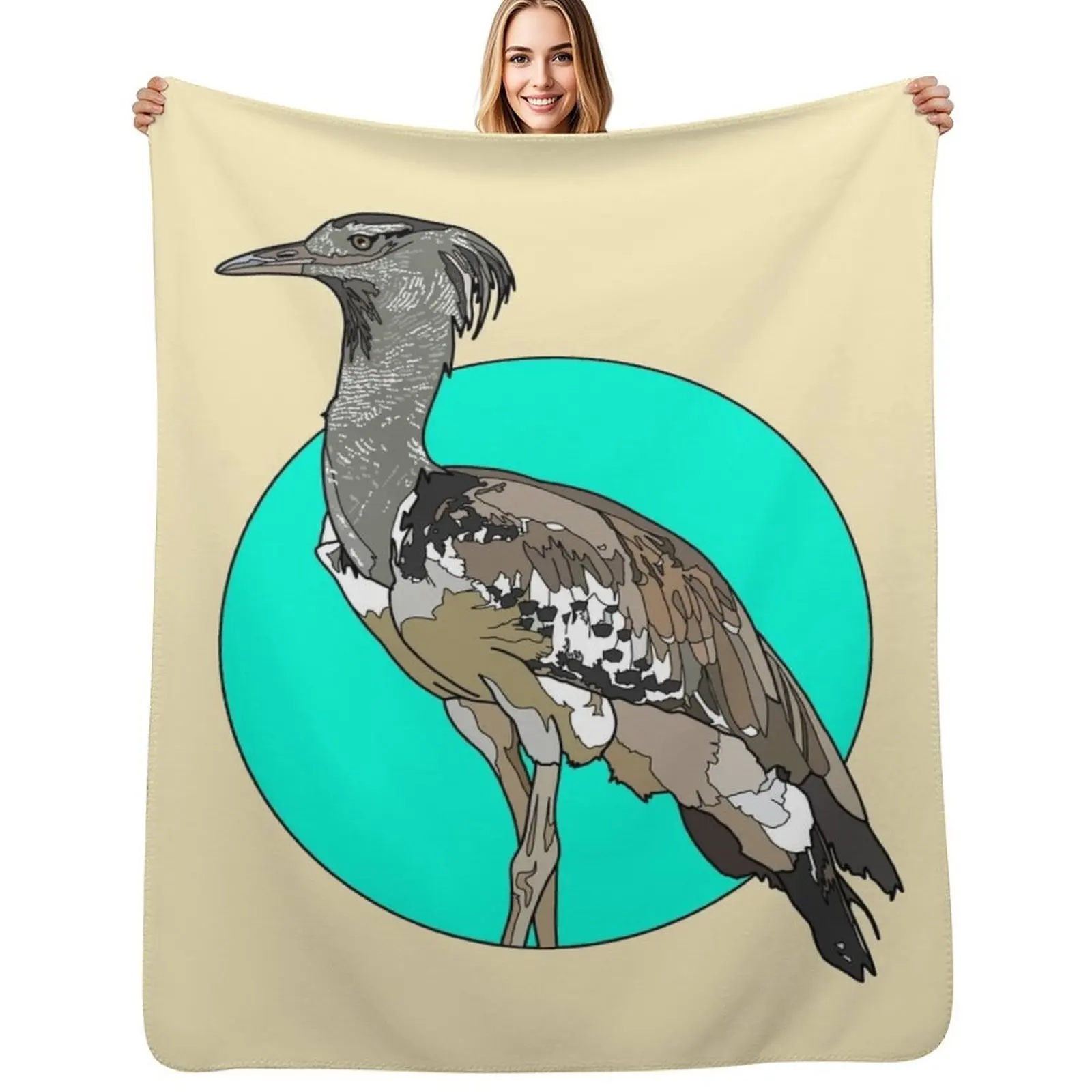 Kori Bustard Regalo para amantes de las aves bustardas Manta de felpa suave y duradera para uso diario
