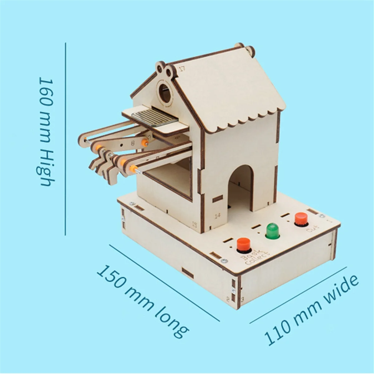 Kit STEM per stendibiancheria intelligente fai-da-te Kit di strumenti sperimentali scientifici Apprendimento di giocattoli educativi in legno per bambini